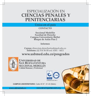 Especialización En Ciencias penales y Penitenciarias